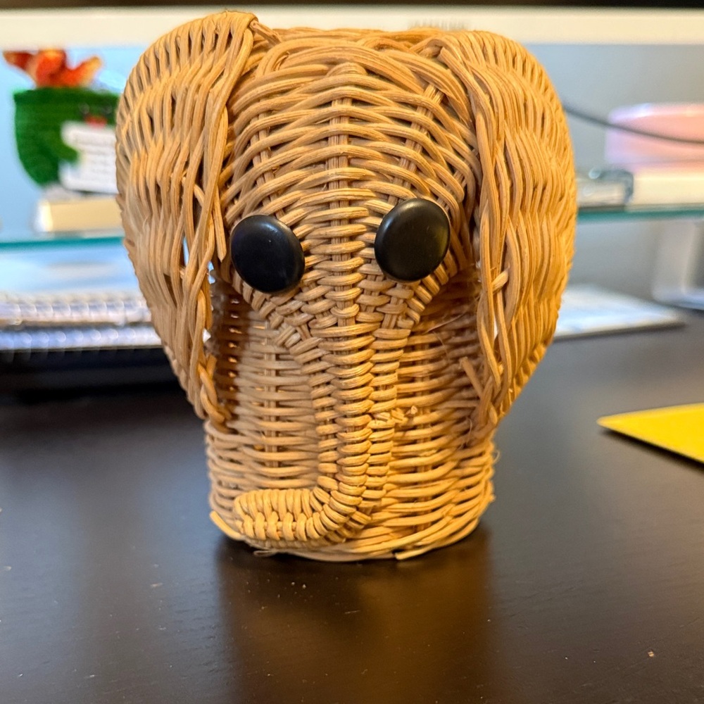 Wicker Elephant Basket